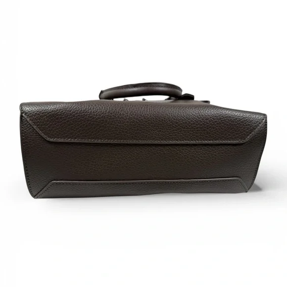 Steve Madden Brown Faux Leather Satchel Medium Handbag Crossbody - Picture 7 of 12